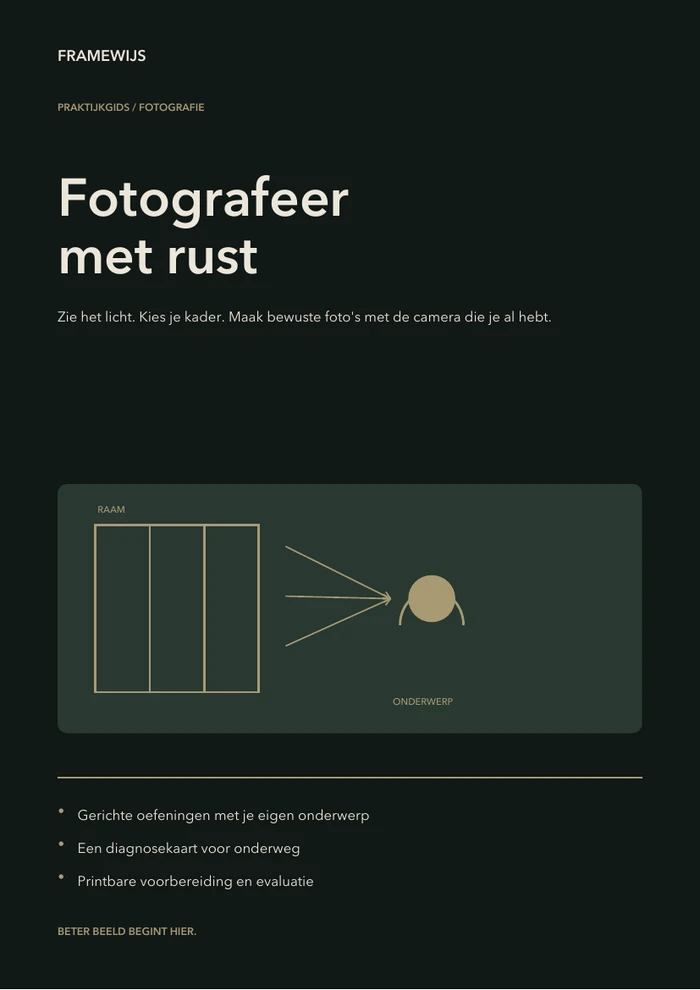 Omslag van Fotografeer met rust